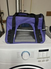Large Cat Carrier Purple  Black