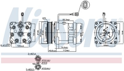 NISSENS 89083 Kompressor, Klimaanlage für VW