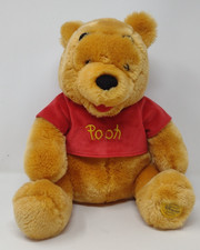 Vintage Winnie the Pooh Plush Stuffed Animal with Red Shirt Walt Disney Store