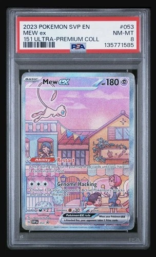 Pokémon Mew ex 053 Sv: Scarlet & Violet Promo Full Art Holo PSA 8 2023