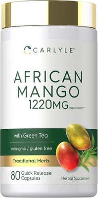 African Mango Extract 1220mg | 80 Capsules | With Green Tea Extract | by Carlyle