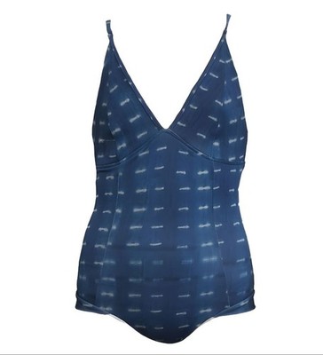 SEEA Damen Blau Felina Indigo V-Ausschnitt one piece Badeanzug #11701 Xs Nwt