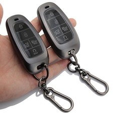 2-Pack for Hyundai Key Fob Cover with Keychain 5-Button TPU Key Case Accessor...