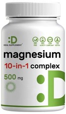 Magnesium Complex 500mg, 240 Veggie Capsules   10-in-1 240 Count Pack of 1 