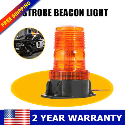 1x LED Beacon Strobe light Flashing Emergency Light Amber roof top lamps Yellow