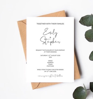 PERSONALISIERTE Hochzeitseinladungen / Hochzeitseinladungen - KOSTENLOSE UMSCHLÄGE