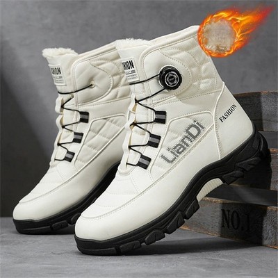 Herren Schneestiefel Winter Warme Schuhe Gefüttert Schuhe Lässige Stiefel Schuhe