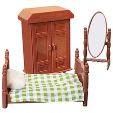 Durable Miniature Doll Accessories 3Pcs Kids Toy for Realistic Mini House