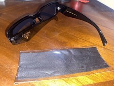 Prada PR17WS 1AB5S049 Women's Sunglasses 49 mm Black / Dark Grey Lens