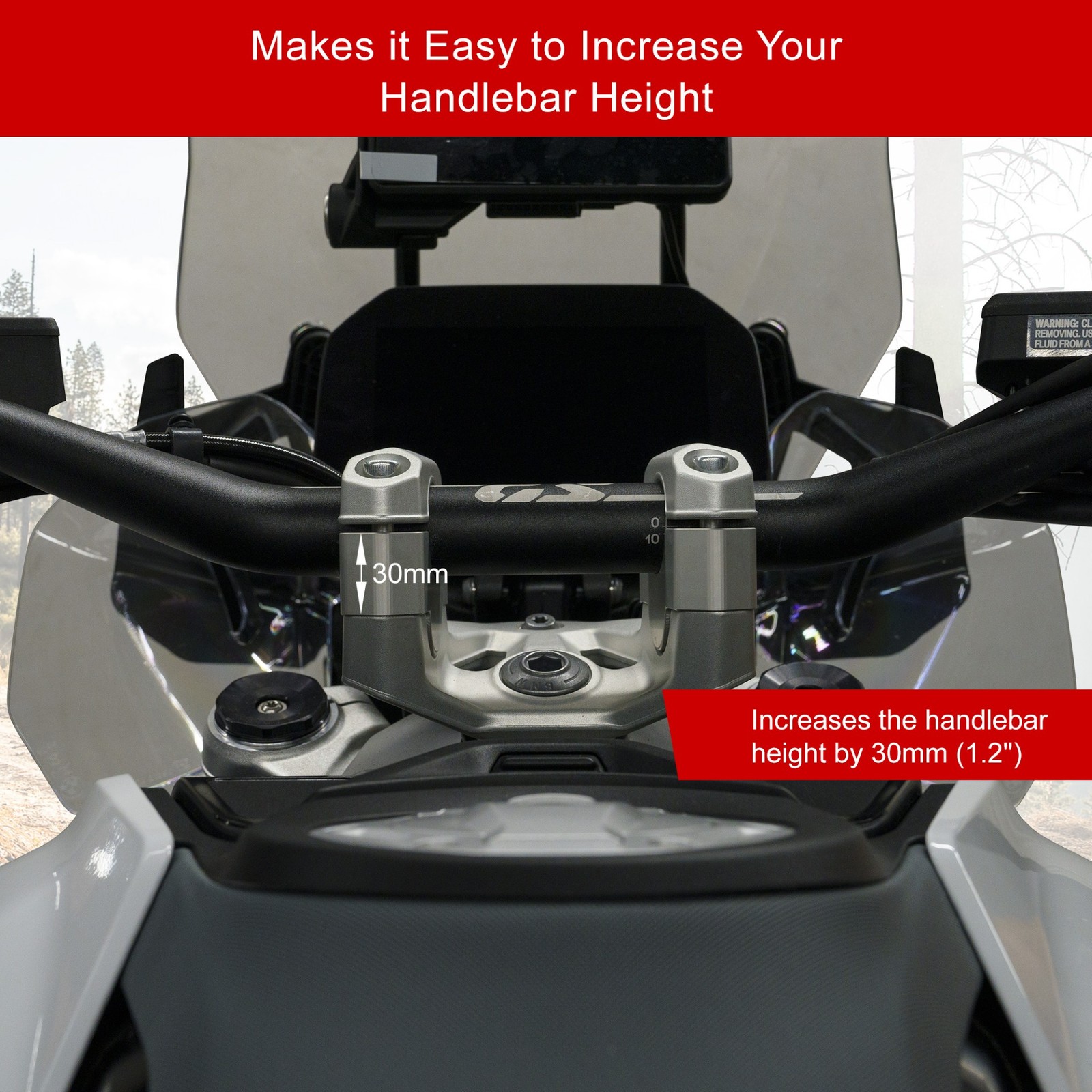 Tusk Handlebar Billet Aluminum Riser for 1 1/8