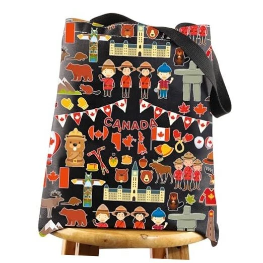 Funny Canada Trip Cosmetic Bag Canada Souvenir Gift Canada Canada Tote-BL