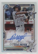 2021 Bowman Chrome Prospects Refractor 423/499 Adinso Reyes #CPA-ARE Auto 3b3