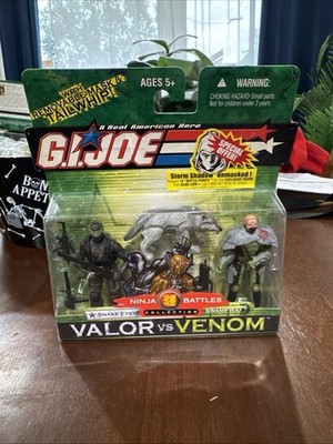 GI Joe Valor Vs Venom Snake Eyes W/ Timber & Swamp Rat Ninja Battles 2005