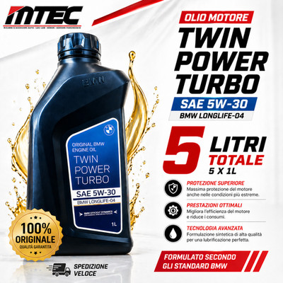 5 LITER ENGINE OIL CAR BMW 5w-30 TWIN POWER TURBO LONG-LIFE 04