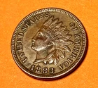 ■ 1883 INDIAN PENNY ONE CENT ☐ XF Full Liberty, Diamonds