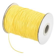 Light Yellow 1mm Waxed Cord 175 Yard Wax Bead Thread String for Jewelry Making