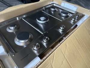 KCGS556ESS KitchenAid 5-Burner Gas Cooktop, Stainless Steel, Knob Controls