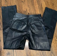 Authentic classic Women  s Leather Pants 5 Pocket Women