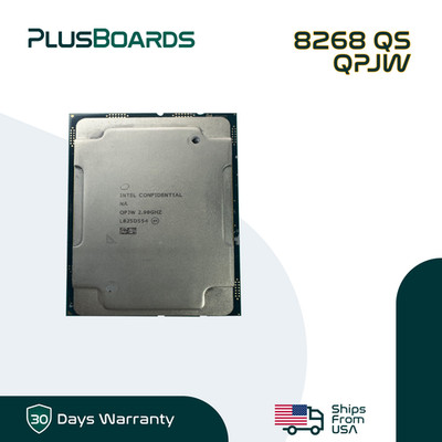Intel Xeon Platinum 8268 QS 2.9GHz 24C LGA3647 35.75MB 205W Server CPU Processor