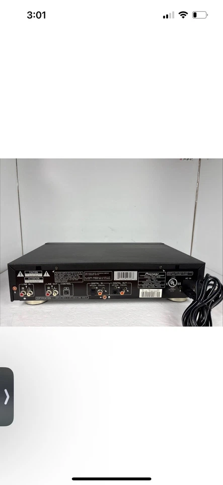 Pioneer PDR-509 Compact Disc Recorder Plays and Records.No Remote Holds 307 CDs - Image 4 of 4