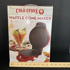Cold Stone Creamery WAFFLE CONE MAKER 1200 Watts - Temp Control - Non-Stick NEW