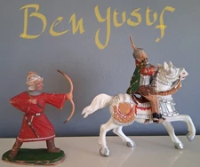 Ben Yusuf Saracen medieval warriors, vintage toy soldiers by Reamsa 1962 El Cid