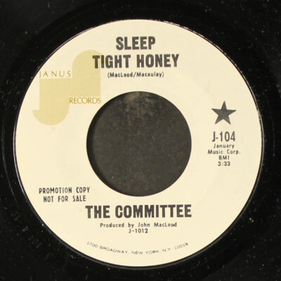 COMMITTEE: sleep tight honey / memories of melinda JANUS 7'' Single 45 RPM