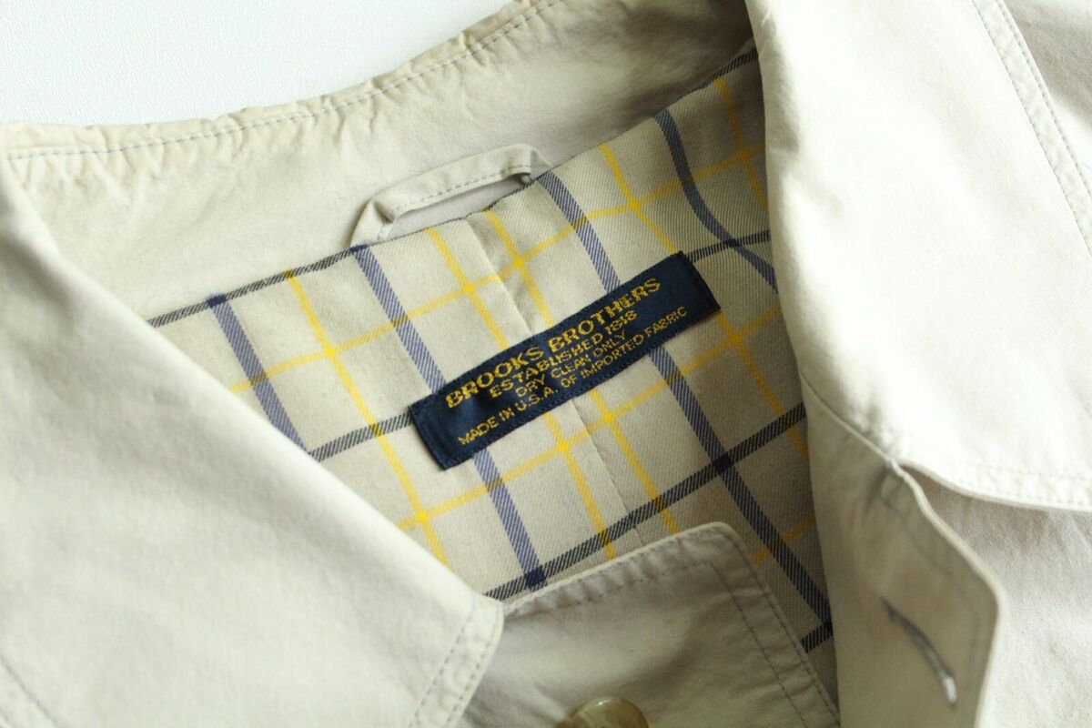 VTG 80s Brooks Brothers Classic Plaid Lined Belted Trench VTG 80s Brooks Brothers Classic Plaid Lined Belted Trench