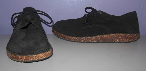 Birkenstock Gary Black Suede Lace-Up Shoes Unisex W 10 Men's 8