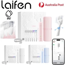 Laifen Electric Toothbrush Sonic Vibration Precision Deep Clean 6 Brush Heads AU