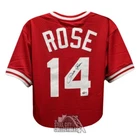 Pete Rose Autographed Cincinnati Mitchell & Ness Baseball Jersey (XL) - BAS