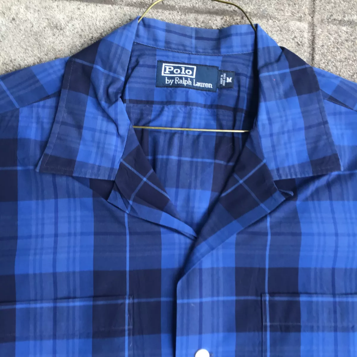 Polo Ralph Lauren Caldwell Cotton Plaid Blue Short Sleeve Shirt