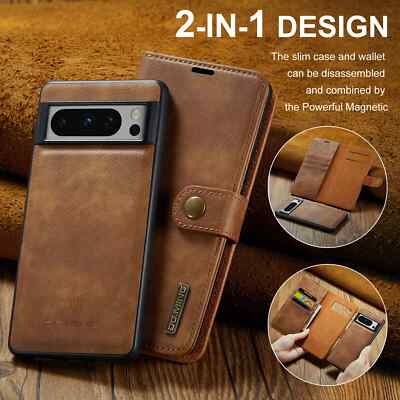 DG.Ming Wallet Cases For Google Pixel 8 | 8 Pro Detachable cards leather covers