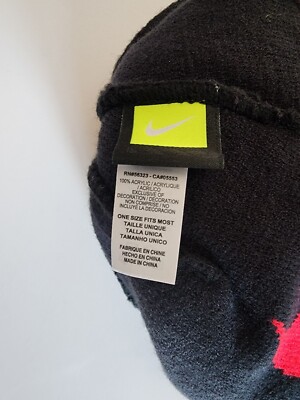 🔥NXN Cross Country Running Nike Black Beanie Nike Cross Nationals