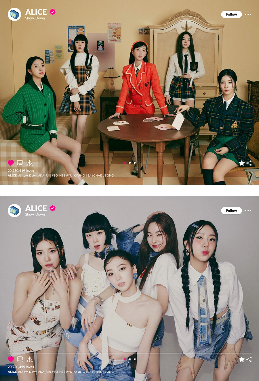 ALICE [SHOW DOWN] Single Album CD+Photo Book+Message Card+Stand+3