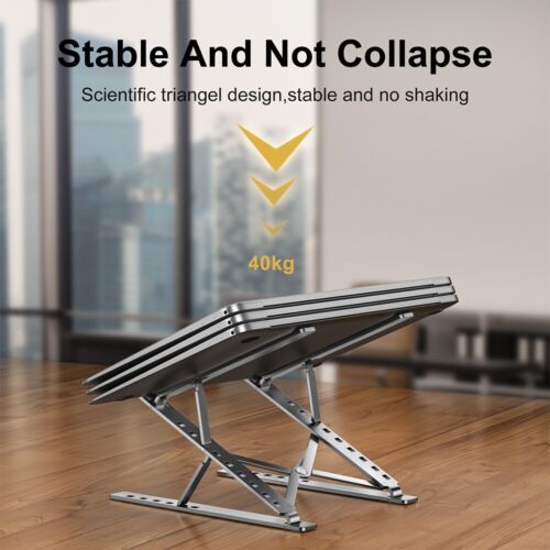 Portable Adjustable Metal Foldable Laptop Stand Holder Mount Notebook Support - Picture 2 of 14