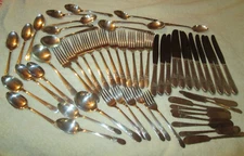 LOT OF 58 PIECE Vintage Wm. Rogers IS Beloved Silverplate Flatware ESTATE FIND