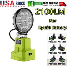 18w Cordless Led Work Light For Ryobi 18v One Li-ion Battery 2100lm No Battery