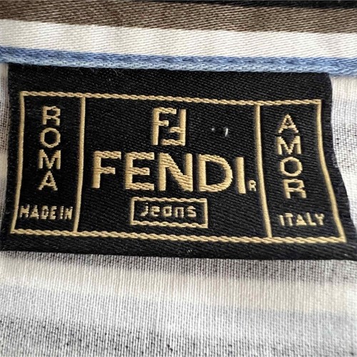 Fendi One Piece Blue White Multicolor Striped Women's Size 42 From Japan Used - Picture 2 of 10