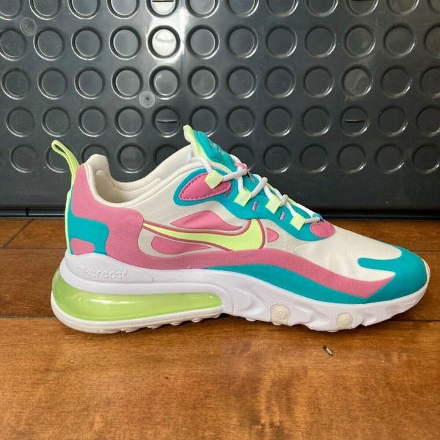 Size 9.5 - Nike Air Max 270 React Pastel Barely Volt/Platinum Tint/White for sale online | eBay
