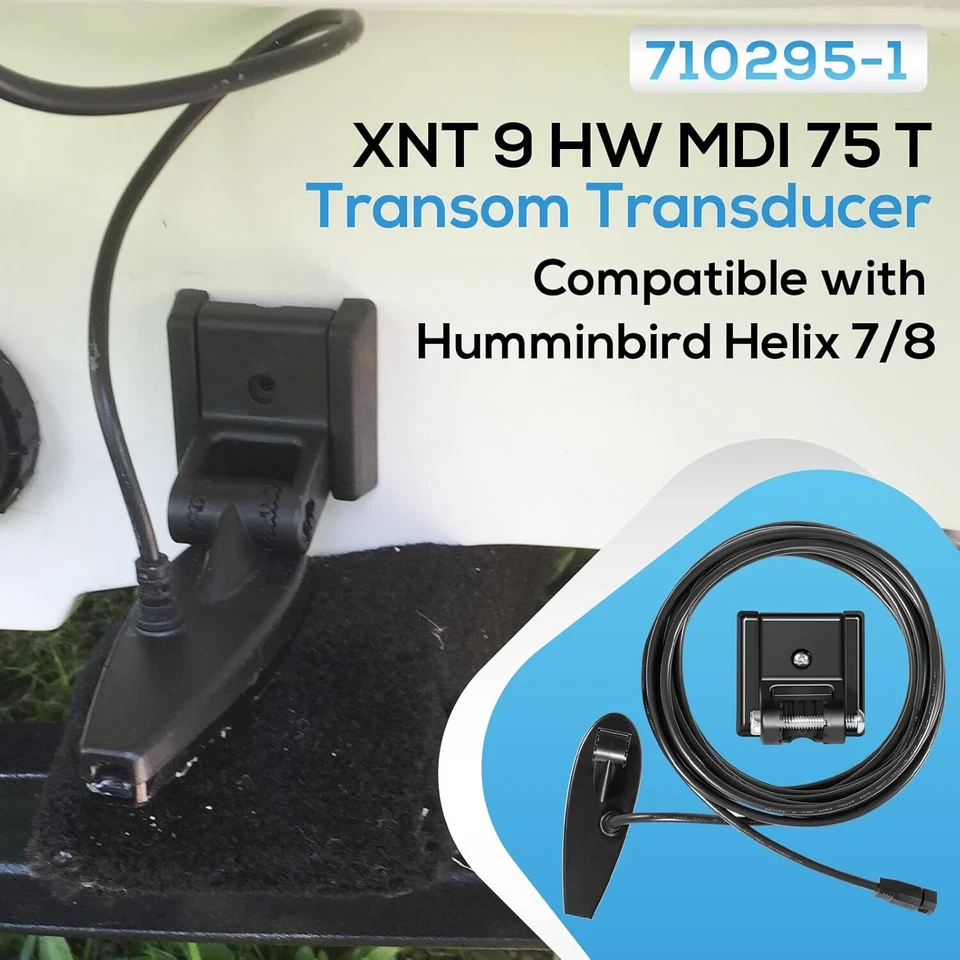 For Humminbird 710295-1 Helix 7/8 CHIRP MEGA DI GPS G3 Transom Mount Transducer - Image 2 of 4