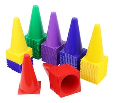 20 coni marcatori con borsa - blu - gialli - lilla - rossi - verdi - misti
