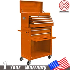 8 Drawers Tool Storage Rolling Tool Chest Cabinet Huge Capacity W/ Wheels Mobile