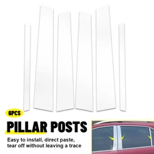 6x Gloss Chrome Door Pillar Posts Cover Trim For Infiniti G35 G37 Sedan 02-13