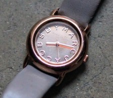 Women's Marc by Marc Jacobs Watch Rose Gold Leather Band Quartz Battery 