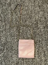 Banana Republic Pink Leather Chain Strap Crossbody Purse Bag Square Spring