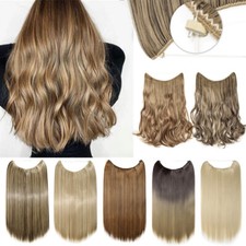 Soft Hidden Invisible Band Wire In Thick One Piece Hair Extensions Mix As Human