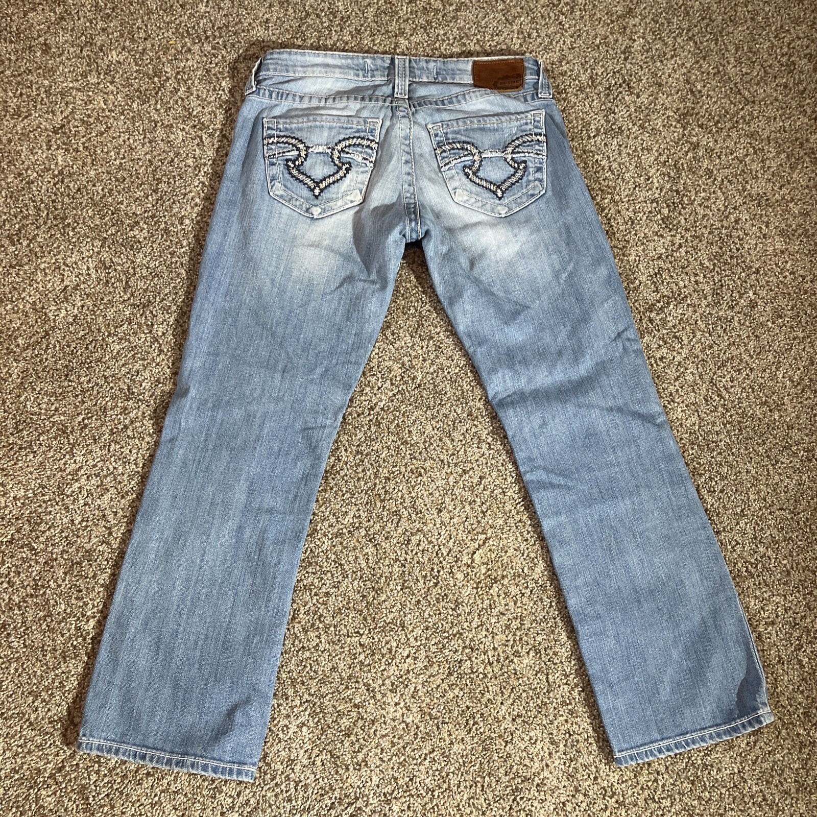 Big Star Remy Jeans Womens 27 (29x26) Cropped Capri Low Rise Fit Denim Blue - View 12