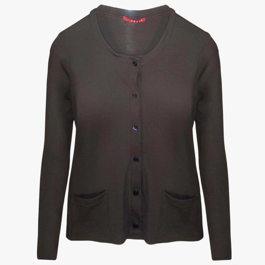 Cardigan Prada Donna Lavorata a Maglia Taglia XS Donna Marrone XS Maglia Cardigan Formale