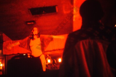 Pretty woman busty dancer on stage  candid 35mm Slide V8i13